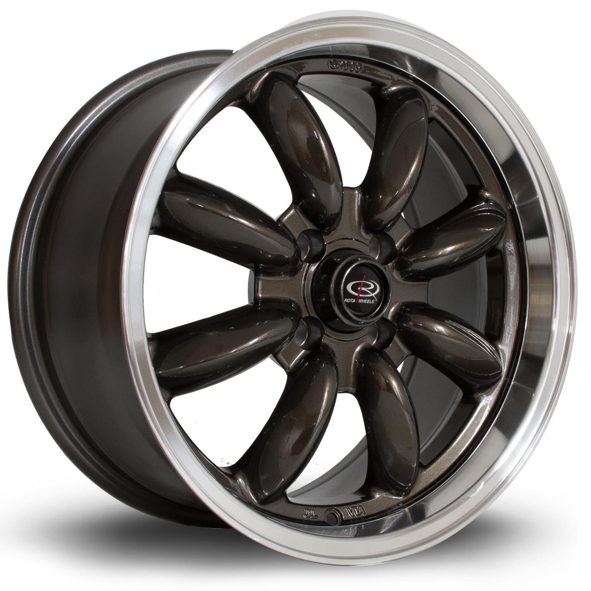 ROTA RB 15x7 4X114.3 12 73 GUNMETAL WITH POLISH LIP - alphasone