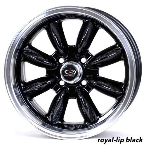 ROTA RB 16x7 4X100 40 56.1 BLACK WITH POLISH LIP - alphasone