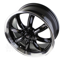 ROTA RB 17x7.5 4X100 45 56.1 BLACK WITH POLISH LIP - alphasone