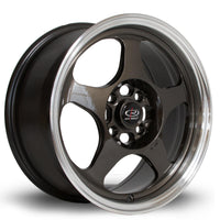 ROTA SLIPSTREAM 15x7 5X100 35 57.1 GUNMETAL WITH POLISH LIP - alphasone