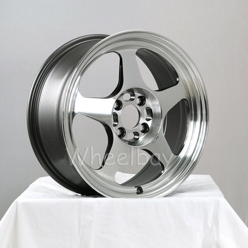 SELL - NEW SET OF 4 - ROTA SLIPSTREAM 15X7 4X100 +40 67.1 GUN METAL POLISH FACE FITS CIVIC EG6 EK Integra DC2 MIATA XB - alphasone