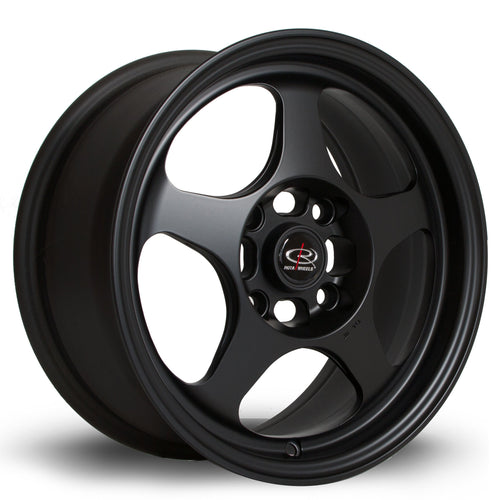 SELL - NEW SET OF 4 - ROTA SLIPSTREAM 16X7 4X100 +40 67.1 FLAT BLACK FITS CIVIC EG6 EK Integra DC2 MIATA XB - alphasone