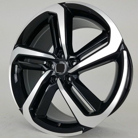 set 4 WHEELS RIMS / HD1 19X8.5 5X114.3 +35 Black MACHINED FACE 73.1 HUB FITS HONDA Accord 2.0T CIVIC SI CRV TL RSX TSX - alphasone