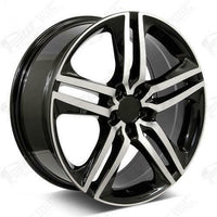 SET OF 4 / W307 Black Machined Face 20x8.5 Et45 5x120 CB64.1 - alphasone