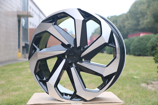SET OF 4 /W316 Black Machinedf Face 20x8.5 ET45x5.120 CB64.1 - alphasone