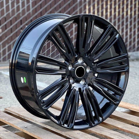SET OF 4 WHEELS Range Rover VELAR EVOQUE 20X9.5 5X108 Gloss Black RIMS Set 4 Wheels - alphasone