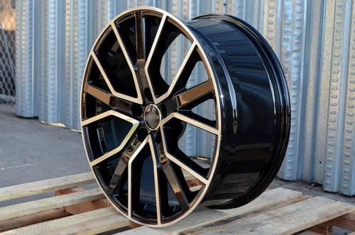 SET OF 4 WHEELS RIMS/ 20x9 +33 5X112 FULL Gloss Black Machined FACE WHEELS FIT AUDI A4 A5 A7 S4 S5 RS5 - alphasone