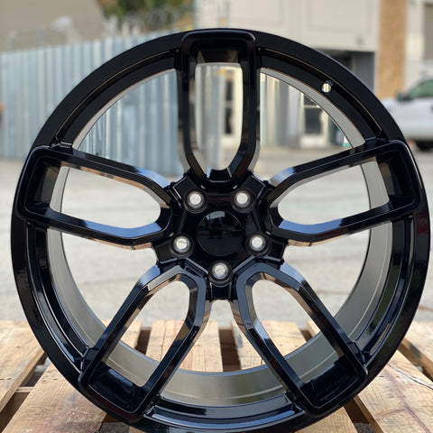 SET OF 4 wheels RIMS/ FFSR2 20X11 5X115 +22 71.5 GLOSS BLACK - alphasone