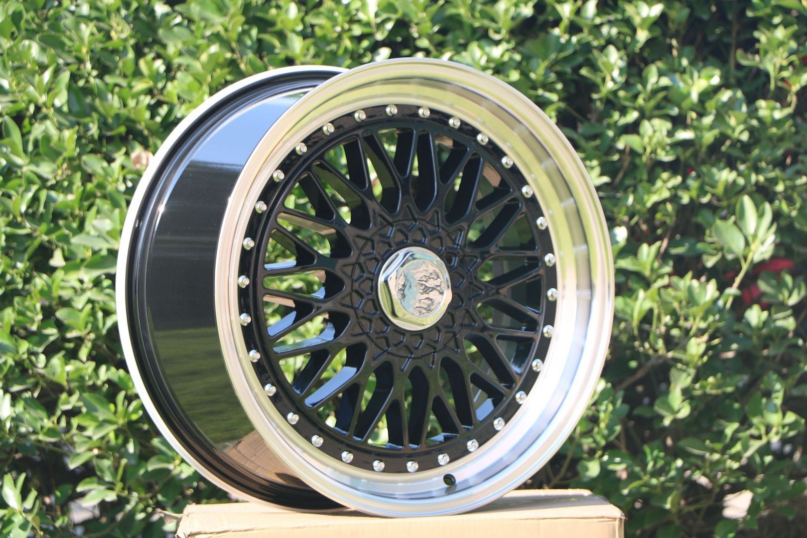 SET of 4 WHEELS RIMS / W3001 Black Machined Lip 17*8.5 ET35 5*100/112 CB73.1 - alphasone