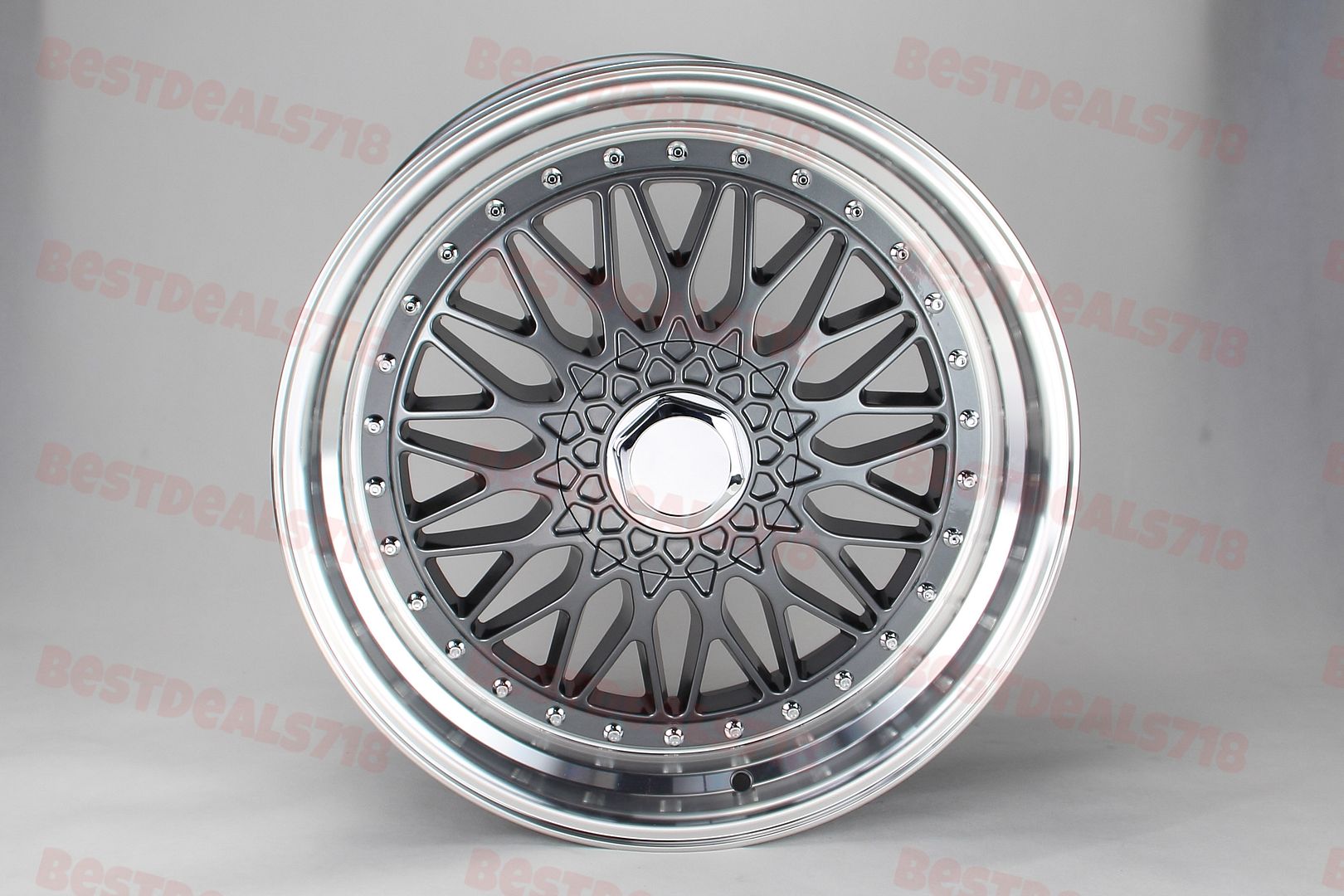 SET of 4 WHEELS RIMS / W3001 Gunmetal Machined Lip 19*8.5 ET35 5*114/120 - alphasone