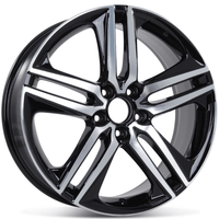 SET OF 4 WHEELS RIMS /W307 1163 Black Machined Face 18x8.0 ET55 CB64.1 5x114.3 - alphasone