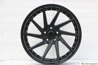 SET OF 4 WHEELS RIMS / W511 1284A Gloss Black Silver Rivert 19x9.5 ET35 5x114.3 CB73.1 - alphasone