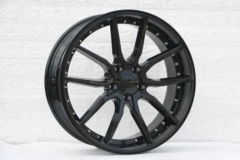 SET OF 4 WHEELS RIMS /W512 Red Machined Lip Silver Rivert 20*9.5 ET35 5x114.3 CB73.1 - alphasone