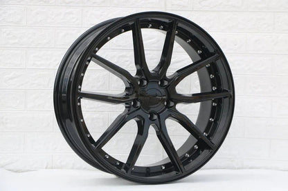 SET OF 4 WHEELS RIMS /W512 Red Machined Lip Silver Rivert 20*9.5 ET35 5x114.3 CB73.1 - alphasone