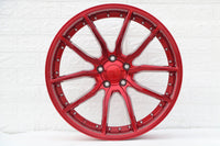 SET OF 4 WHEELS RIMS /W512 Red Machined Lip Silver Rivert 20*9.5 ET35 5x120 CB72.56 - alphasone