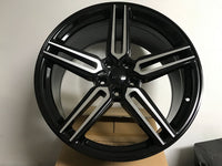 SET OF 4 WHEELS RIMS / W522 Black Machined Face 20x9.0 ET35 5x120 CB72.5 - alphasone