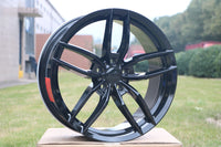 SET OF 4 WHEELS RIMS / W524 D1407 20x9.5 Gloss Black 20x8.5 Et35 5x114.3 CB73.1 - alphasone