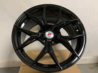 SET of 4 WHEELS RIMS /W531 Gloss Black 19x8.5 Et35 5x114.3 CB73.1 - alphasone