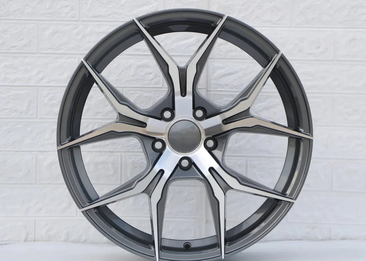 SET of 4 WHEELS RIMS / W531 Gunmetal Machined Face 19x9.5 Et35 5x114.3 CB73.1 - alphasone