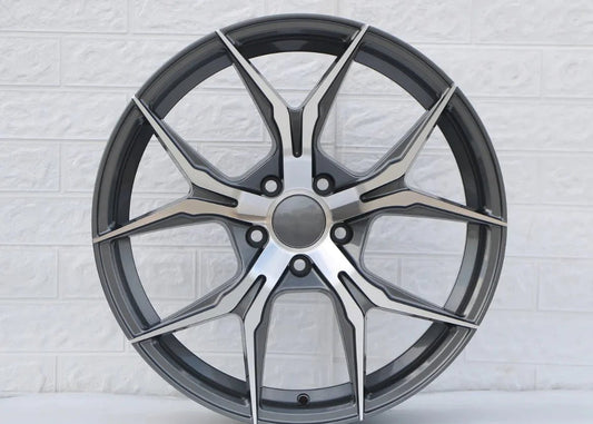 SET of 4 WHEELS RIMS / W531 Gunmetal Machined Face 19x9.5 Et35 5x114.3 CB73.1 - alphasone