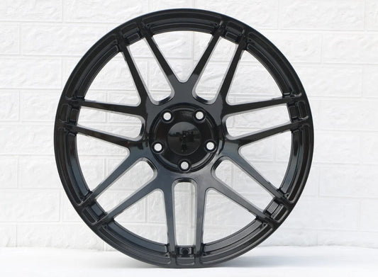 SET of 4 WHEELS RIMS / W534 SSA04 Gloss Black 19x9.0 ET32 CB73.1 5x114.3 - alphasone