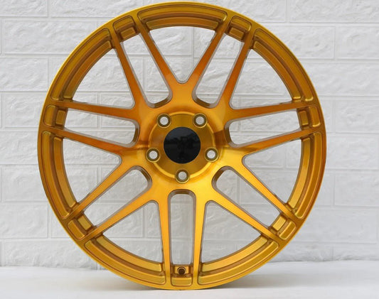 SET of 4 WHEELS RIMS / W534 SSA04 Gold 19x9.0 ET32 CB73.1 5x114.3 - alphasone