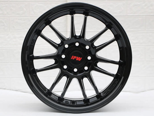 SET of 4 WHEELS RIMS / W560 XH722 Gloss Black 15x7.0 Et35 5x100/114.3 CB73.1 - alphasone