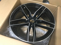 SET OF 4 WHEELS RIMS /W627 1126 Black Machined Face 18x8.0 5x112 ET35 CB66.6 - alphasone