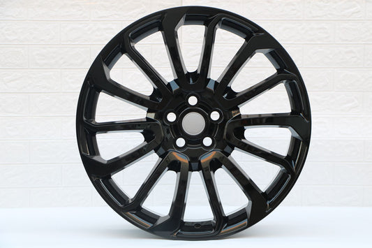 SET of 4 WHEELS RIMS / W795 Gloss Black 22x9.5 ET45 5x120 CB72.6 D959 - alphasone