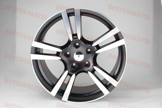 SET of 4 WHEELS RIMS / W856 Black Machined Face 20*9.5 ET56 5*130 CB71.6 - alphasone
