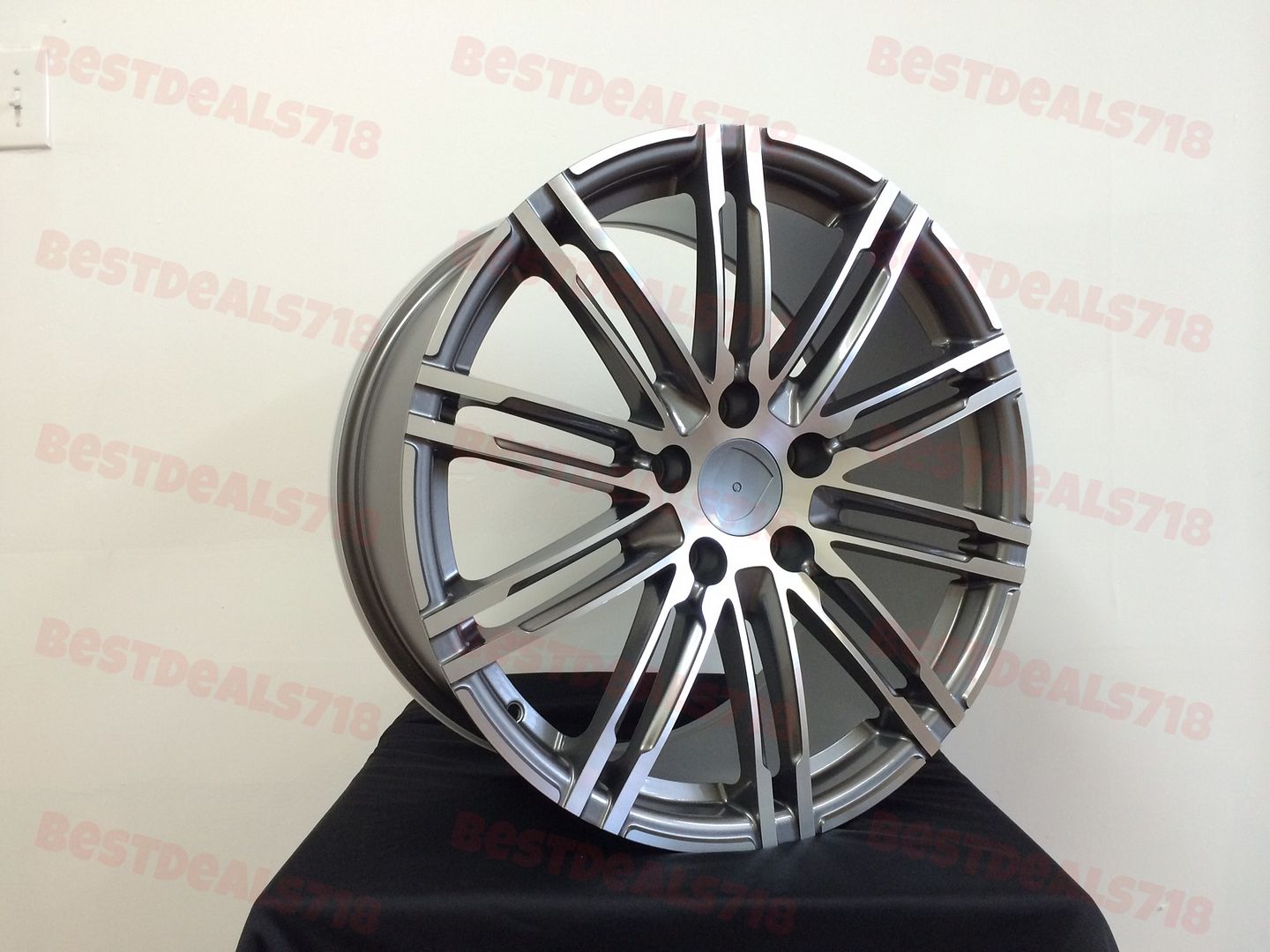 SET of 4 WHEELS RIMS / W859 Black Machined Face 20x11 ET67 5x130 CB71.6 - alphasone