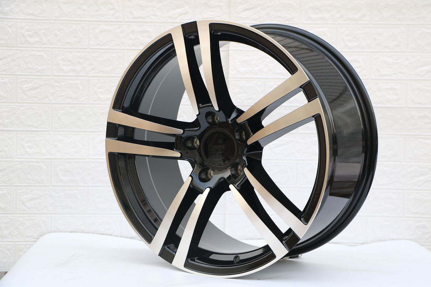 SET of 4 WHEELS RIMS / W860 XH511 Black Machined Face 20x9.5 ET55 5x130 CB71.6 - alphasone