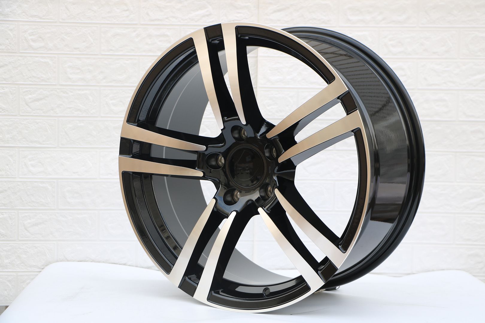 SET of 4 WHEELS RIMS / W860 XH511 Black Machined Face 20x9.5 ET55 5x130 CB71.6 - alphasone