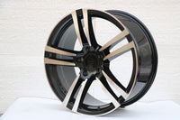 SET of 4 WHEELS RIMS / W860 XH511 Black Machined Face 20x9.5 ET55 5x130 CB71.6 - alphasone
