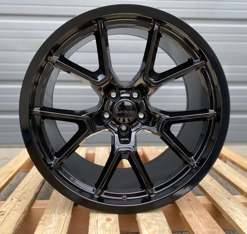 SET OF 4 WHEELS RIMS/20x9+15 5x115 71.5 Gloss Black Fit Dodge Charger Challenger C300 - alphasone