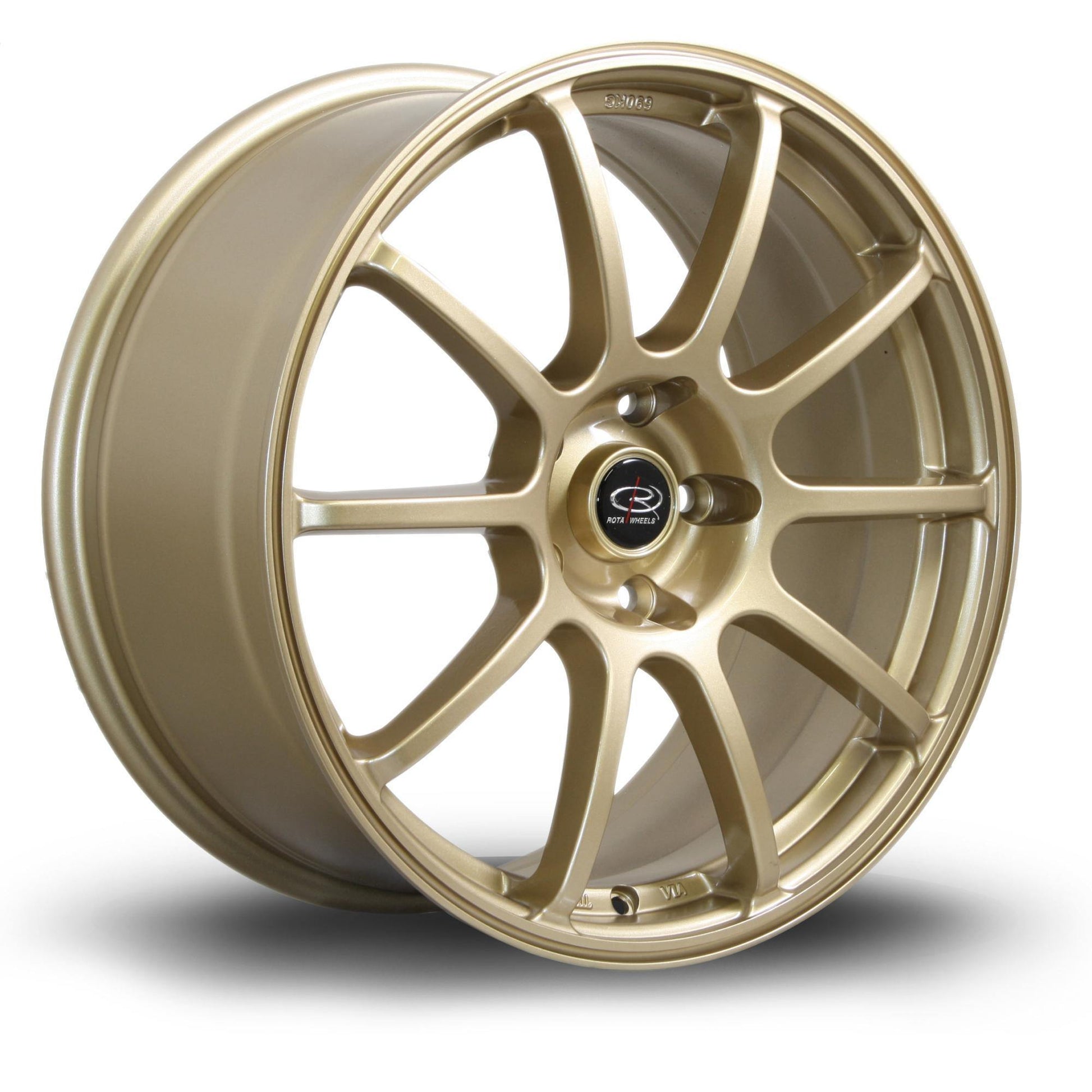 SET OF 4 WHEELS - ROTA G-FORCE 18x8.5 5X114.3 48 73 GOLD RIMS FIT SUBARU WRX LEGACY COROLLA FR-S BRZ - alphasone