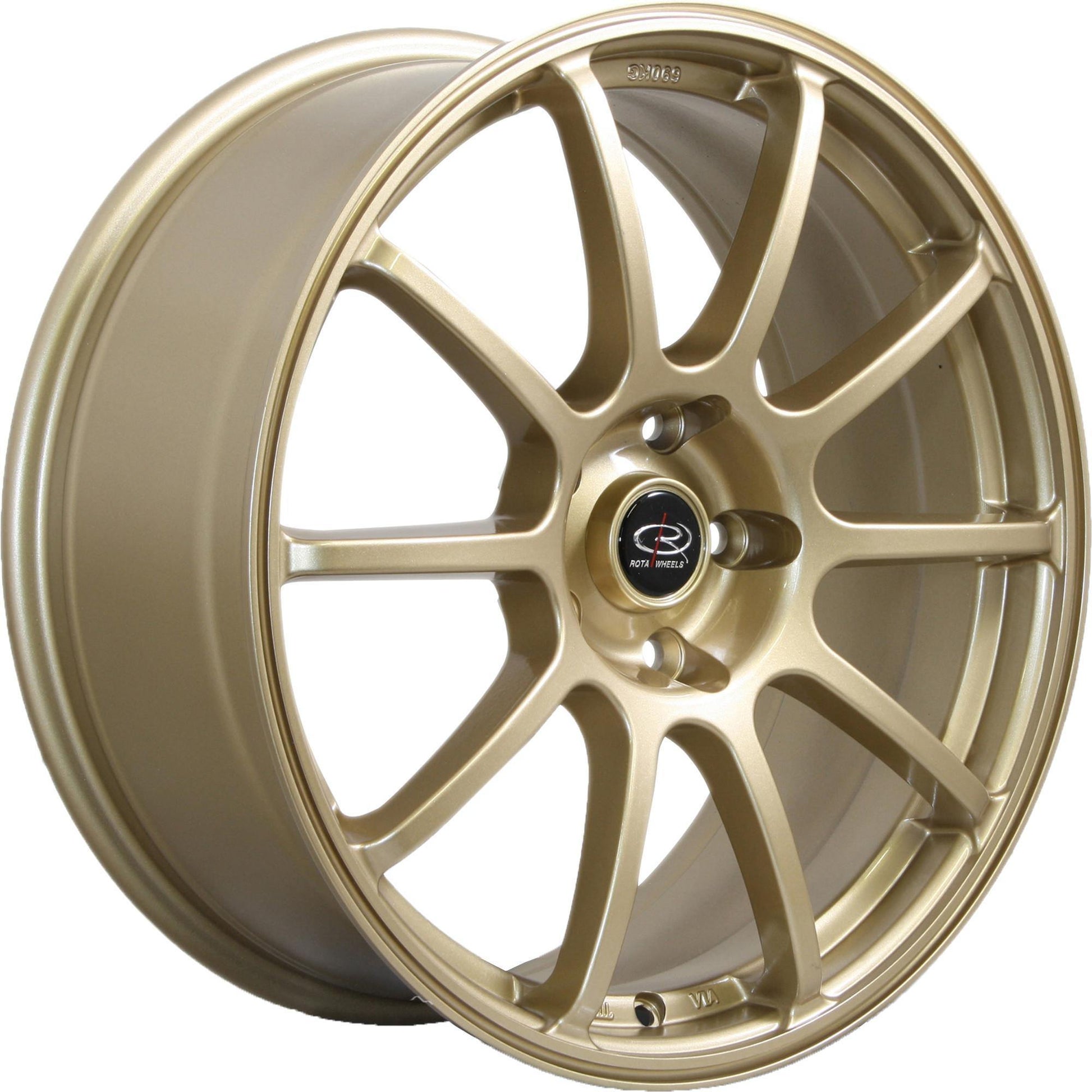 SET OF 4 WHEELS - ROTA G-FORCE 18x8.5 5X114.3 48 73 GOLD RIMS FIT SUBARU WRX LEGACY COROLLA FR-S BRZ - alphasone
