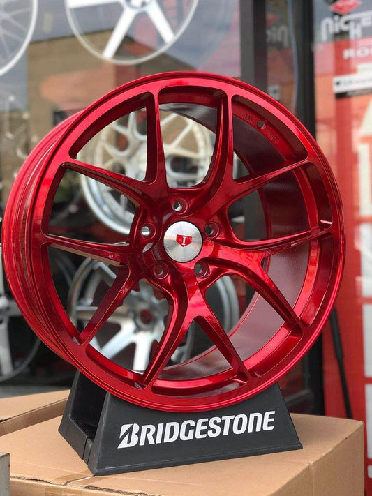 Single Wheel W005 Red 18x8 5x114.3 ET35 CB73.1 - alphasone