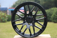 W703 18x8.0 5x120 ET35 CB72.6 Gloss Black Rim Wheel - alphasone