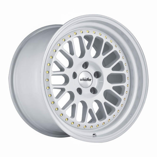 Whistler SK1 18x9.5 5x114.3 +22 73.1 Full Gloss White (Set of 4 Wheels) - alphasone